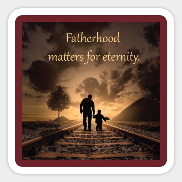 Inspiring gift for a Christian dad or father Sticker by Third Day Media, LLC.